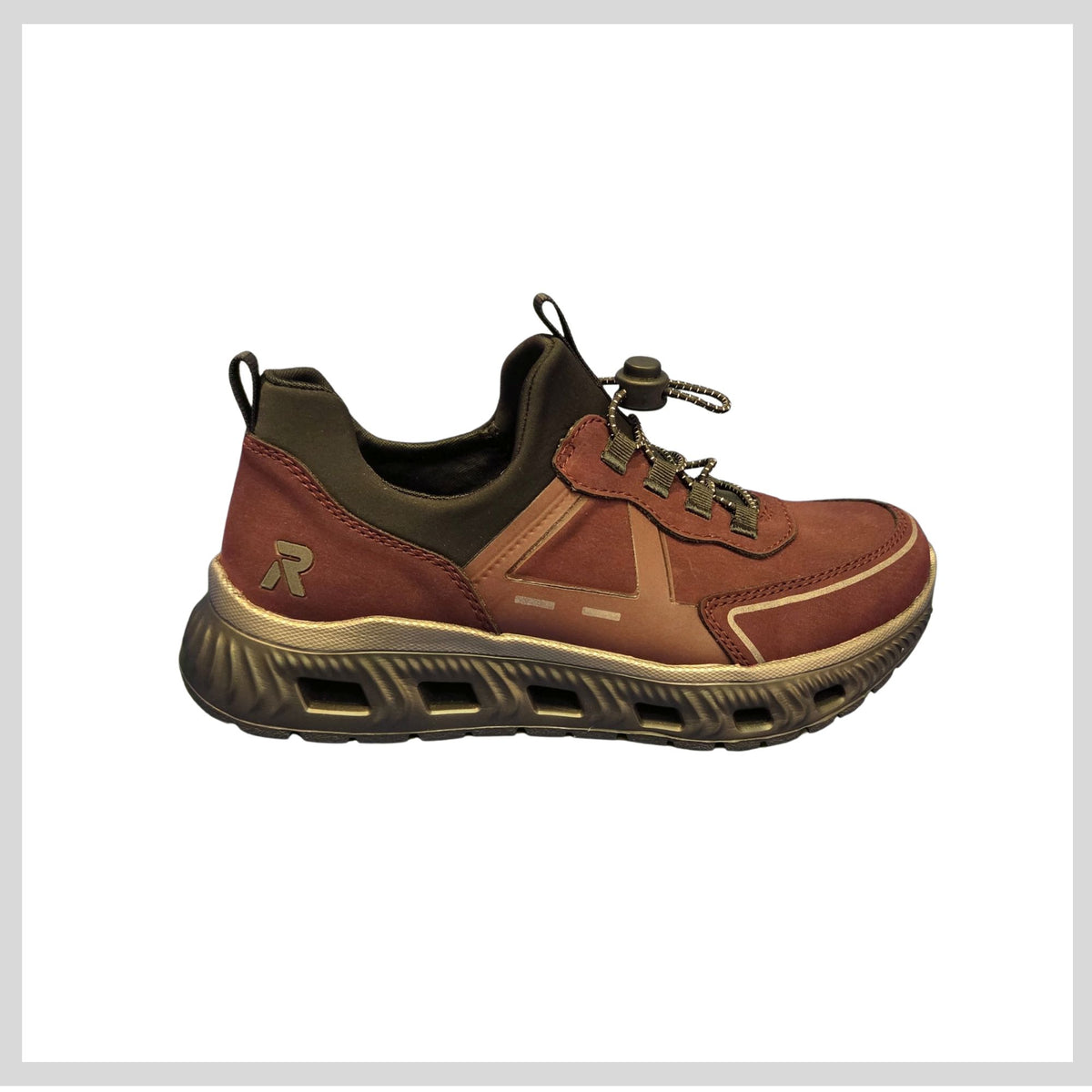 M6062-30 Rieker Ladies Burgundy Ready2Go Trainer
