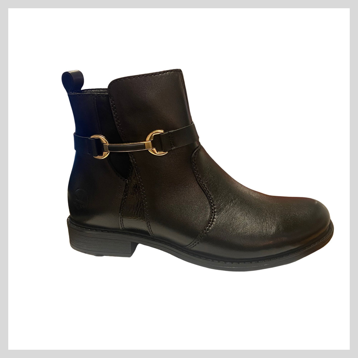 Rieker Ladies Black Ankle Boot 74856-00