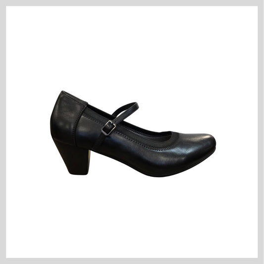 REDZ Nine2Five 5019 Black Slip on Shoe With Elastic Strap