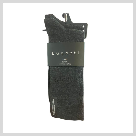 Bugatti Men's Grey Sensitive Comfort top  Socks (one Size) EU43-46