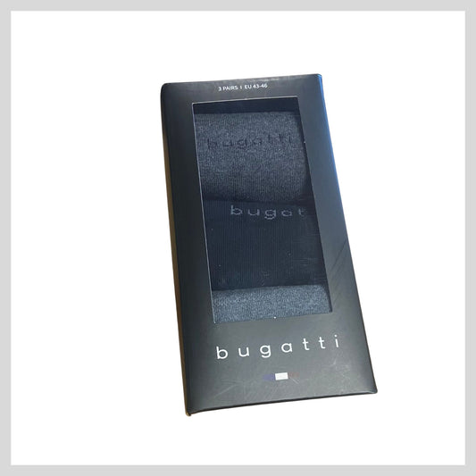 Bugatti 6803X- 610  Black/Grey  Mix 3 Pair Sock Box  EU43-46 (one Size)