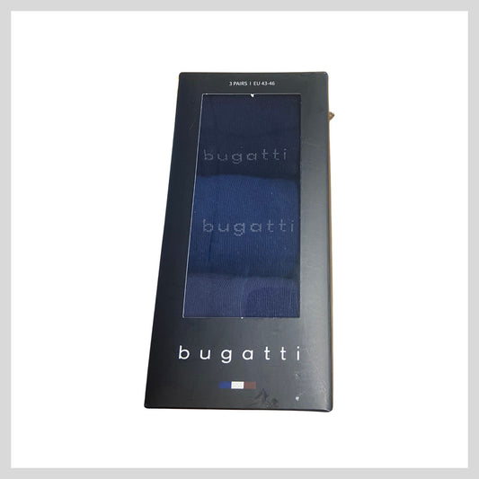 Bugatti 6803X-545  Navy Mix 3 Pair Sock Box  EU43-46 (one Size)