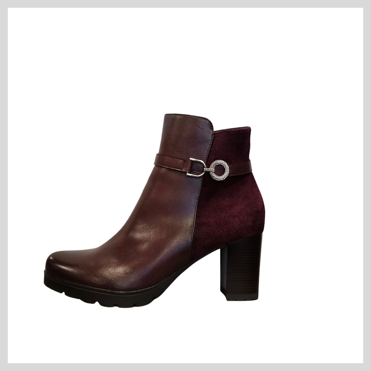 Susst Hudson26 Ladies Burgundy Ankle Boot